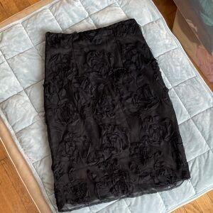 Weston Wear Black Rosette Pencil Skirt